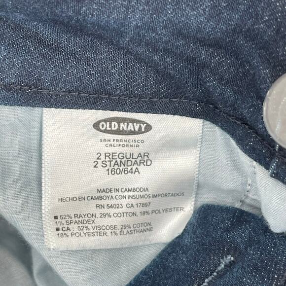OLD NAVY Trouser Jeans SZ 2 Regular NWT Dark Wash Denim Stretch Business Casual - Picture 11 of 13